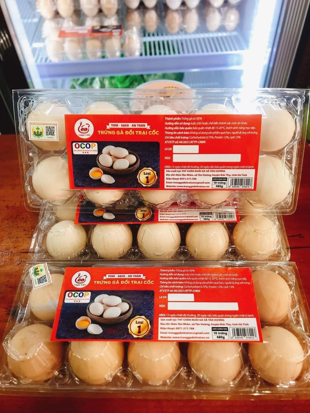 Trứng gà đồi Trại Cốc 10 trứng